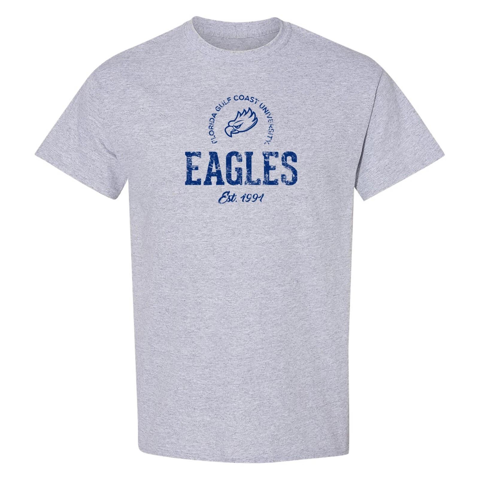 Florida Gulf Coast University Established Arch Logo Unisex T-Shirt - Sport Grey 3XL