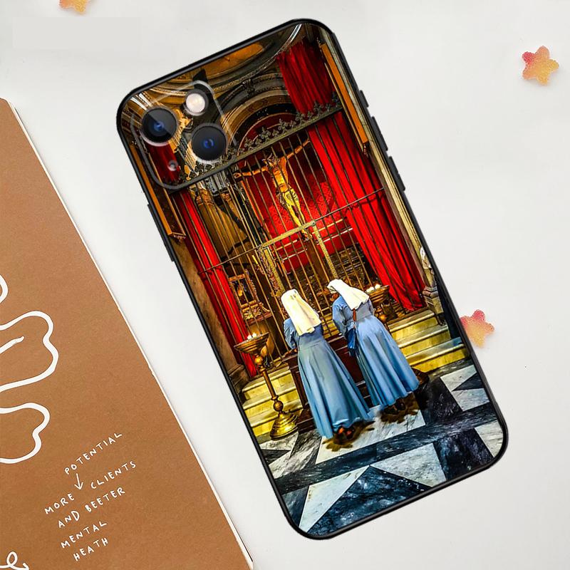 Jesus Nun Sister Case For Apple iPhone 16 15 14 13 11 12 Pro Max Mini XR 15 16 Plus 16e Protective Cover