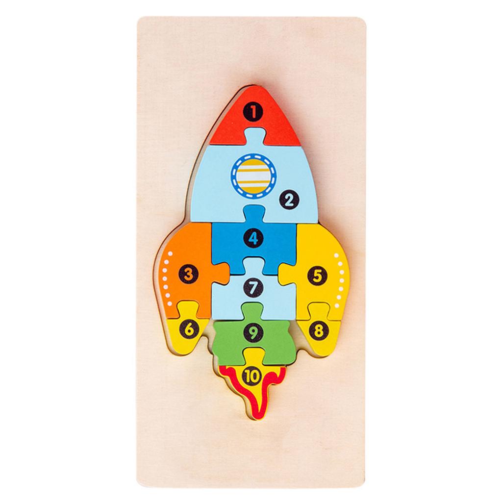 Wooden Matching 3D Puzzle Educational Interesting Matching Jigsaw Puzzle Toy for Home Party Type 6