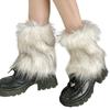 Scaldamuscoli Morbidi e Accoglienti da Donna e Ragazza Accessorio Moda Invernale Copristivali Peluche Copriscarpe Maniche Calze per Feste in Costume