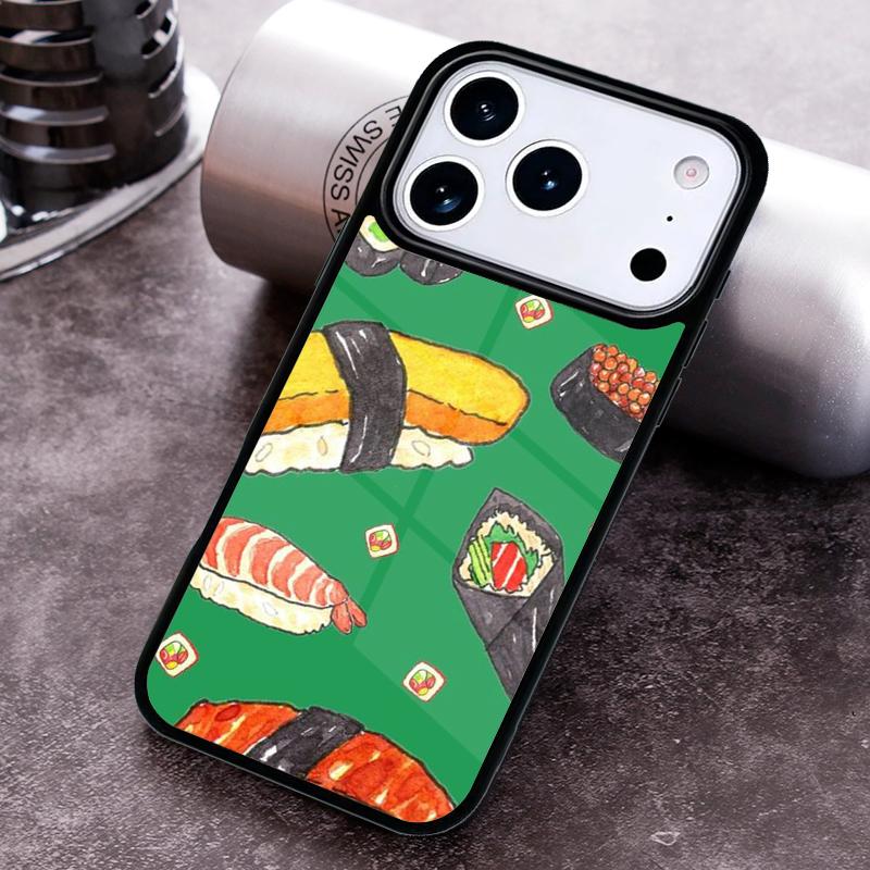 Japanese Sushi Food Phone Case for iPhone 17 16 15 Pro Max Air 14 13 12 11 Plus Shockproof Cover