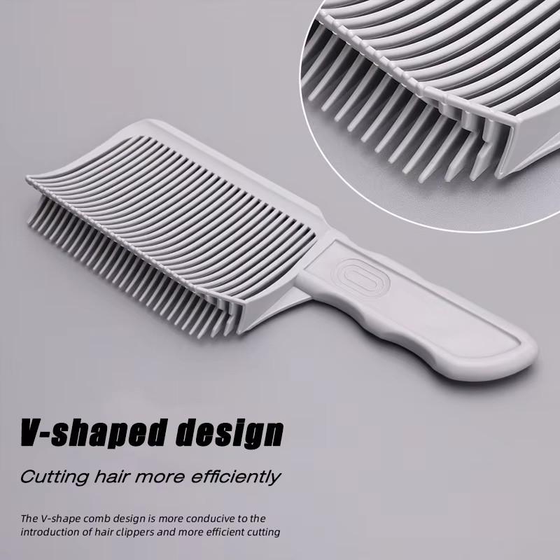 Haarkniptandenkam Professionele Barberscheerapparaat Blending Platte Bovenkant Haarkniptandenkam voor Mannen Fading Kam Salon Styling Tool