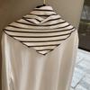 Striped premium outer shawl vertical strip versatile simple triangle scarf with silk scarf shading breathable triangle scarf