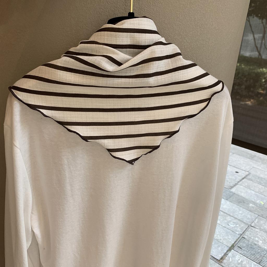 Striped premium outer shawl vertical strip versatile simple triangle scarf with silk scarf shading breathable triangle scarf