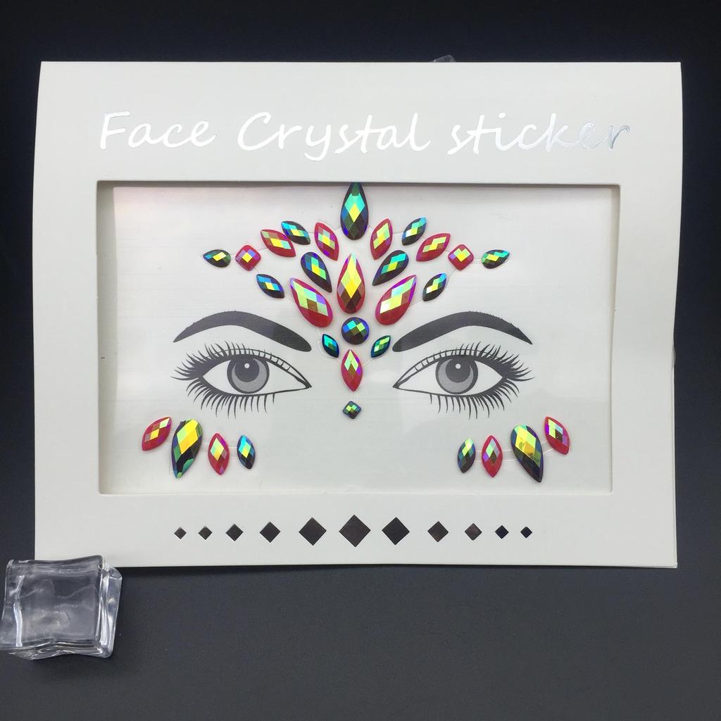 Eco-Friendly Forehead & Face Resin Stickers for Music Festival Makeup