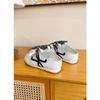 Genuine leather ~ 7cm small person inner height toe half slippers women wear casual sports sandals without heels and training shoes