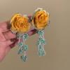 Yellow Petal Tassel Earrings - Bold Beach Vacation Flower Studs for Women, Super Hot & Beautiful Style 2025.