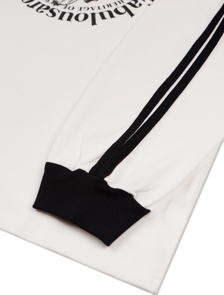 LA MAISON STUDIO Unisex Leris Raglan Contrast Long Sleeve White/Black (Fcd3Ts801M)