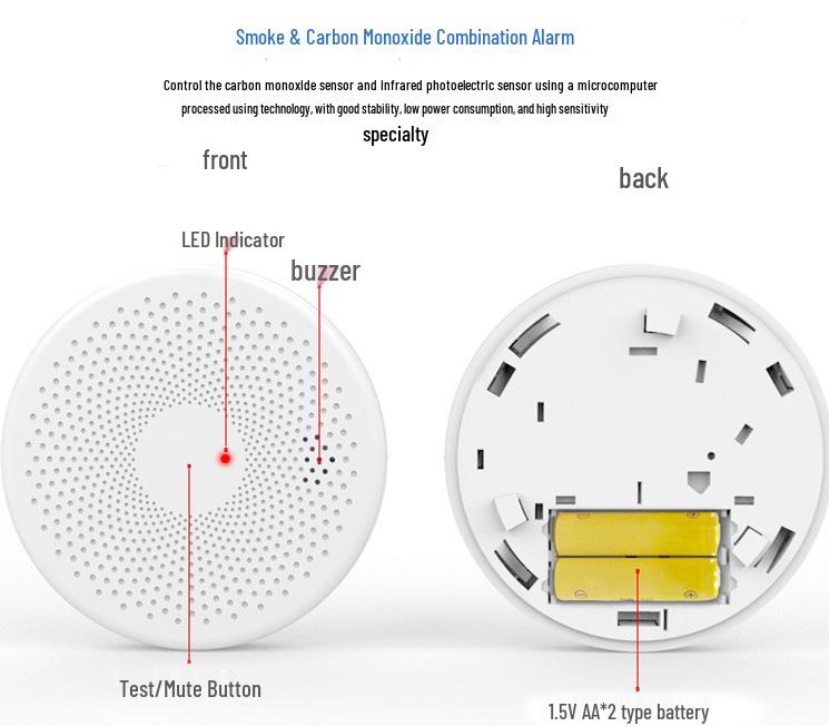 Tuya Smart WiFi Smoke & Carbon Monoxide Gas Detector