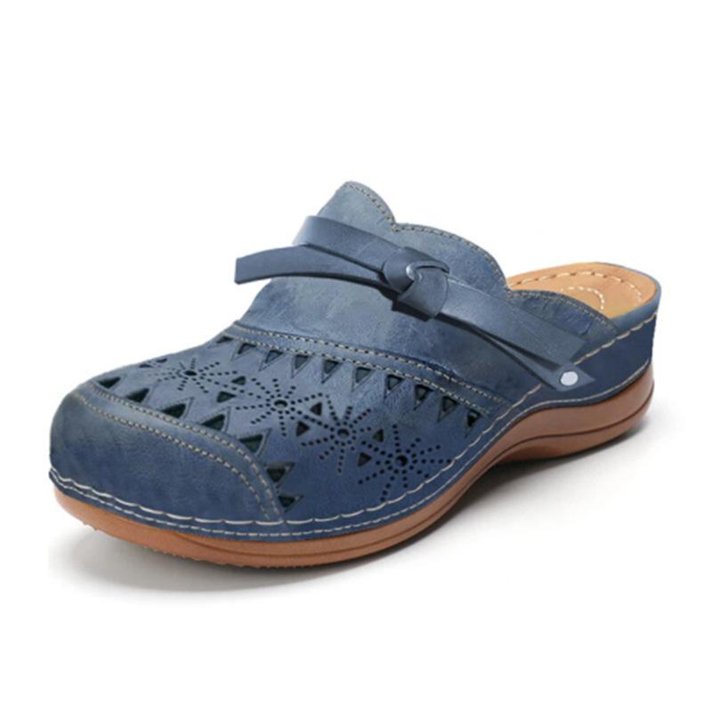 Fashion Low Butterfly-Knot Cover Toe Fretwork Heels Shoes Ladies' Slippers Big Size Slipers Women 2025 Flat Slides Fabric Floral Scandal