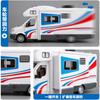 1:28 Druckguss Luxus Wohnmobil Freizeitfahrzeug Automodell Metall Wohnwagen Wohnmobil Reisebus Modell Ton und Licht Kinderspielzeug Geschenk