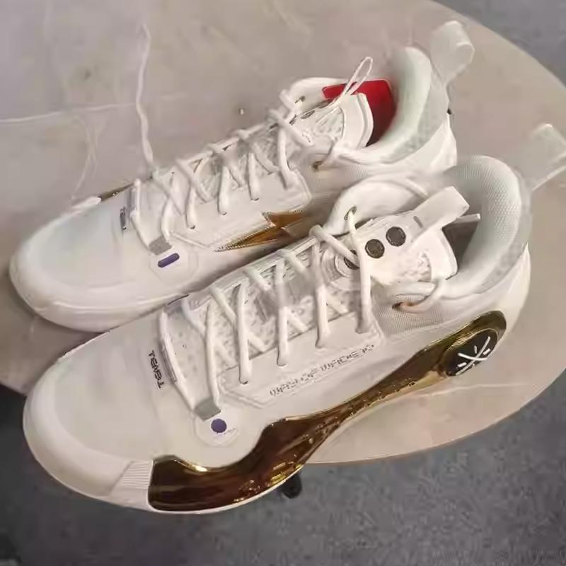 Li Ning Wow 10 Versatile Comfortable Sports Wear Resistant Shock Absorption Low Top Basketball Shoes Men Sneaker White Platinum ABAS083-34