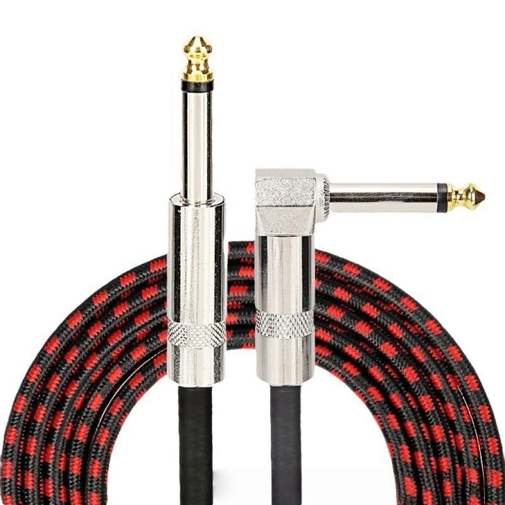Mono Cable Electric Guitar Cable Metal Head Noise Reduction Cable 6.35mm Audio Cable Bass