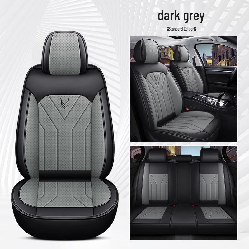Universal Nappa Leather Car Seat Cushion and Cover - All-Season Full Surround Design