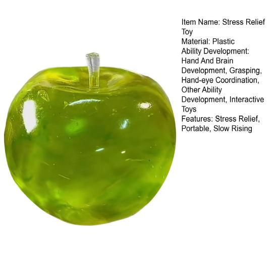 Stress Relief Fruit Squeeze Toy Portable Travel Slow Rising Fruit Sensory Toy Kids Adults Anxiety Relief Soft Stress Ball Fruit Pinch Fidget Toy