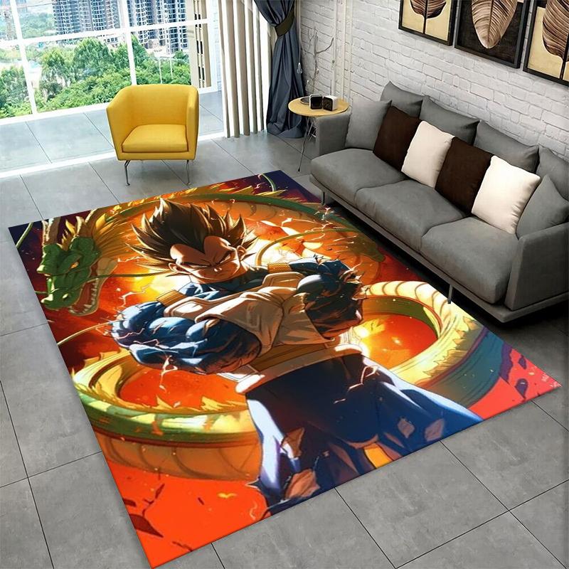 Retro Anime D-Dragon Ball Cartoon Game Non-Slip Area Rug for Living Room,Bedroom,Playroom,Carpet Floor Mat Home Decor Rug Kids