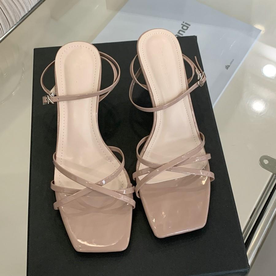 Sandals Summer European & American French StyleSkirt-Matching ThinHigh HeelCrisscross Thin BeltWomen's