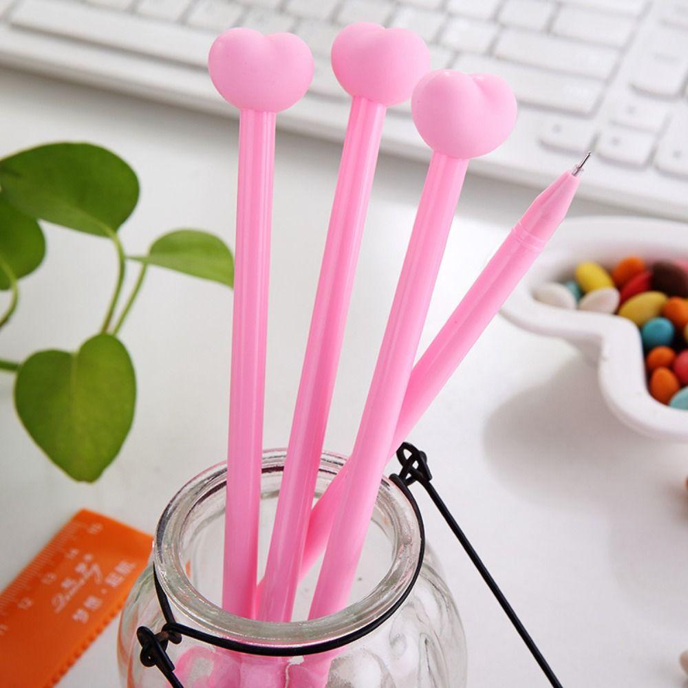 10pcs Cute Kawaii Stationery Black Ink Ballpoint Pen Three-dimensional Writing Pen  School Supplies