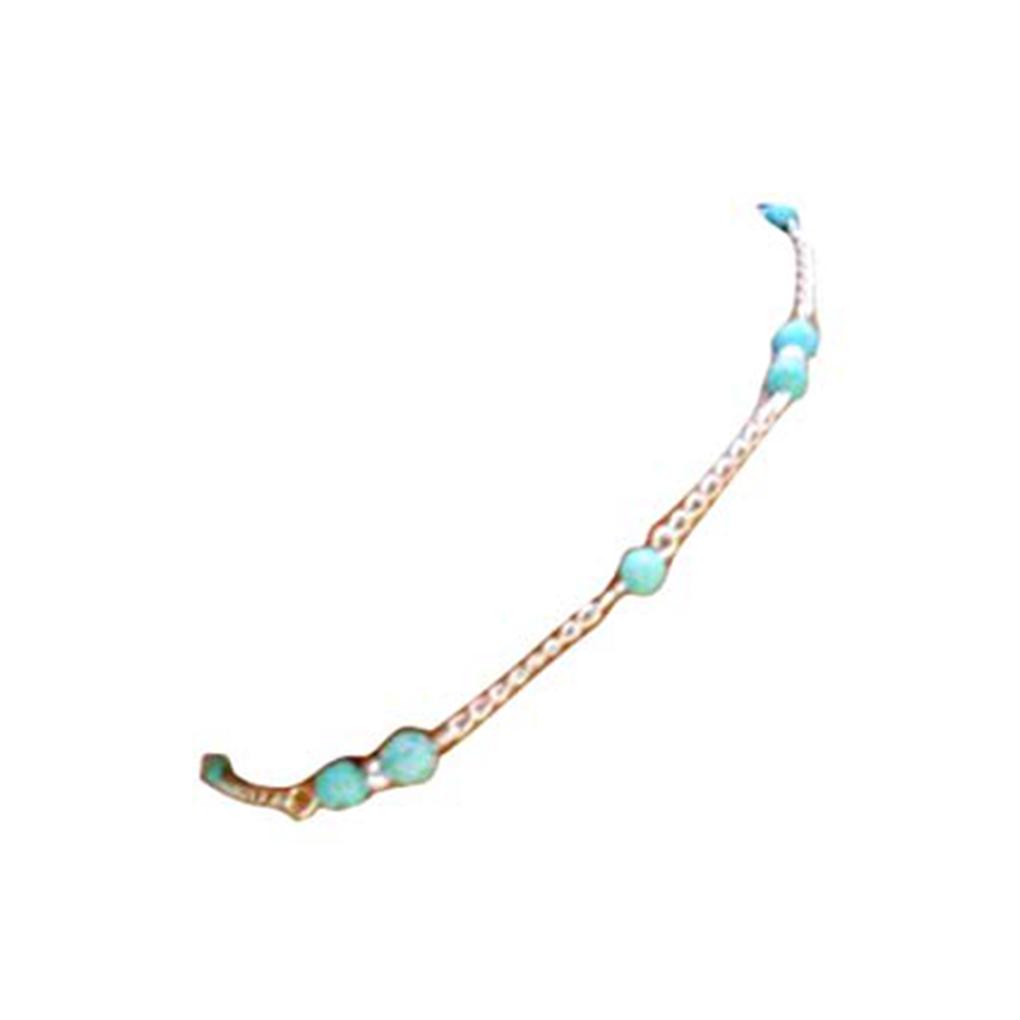 

Женский Девушки Ручной Работы Цепочка из Бирюзовых Бусин Ножная Цепочка Браслет Ювелирное Украшение Декор Аксессуар