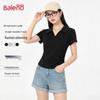 Baleno Women's Solid V-Neck Short Sleeve T-Shirt