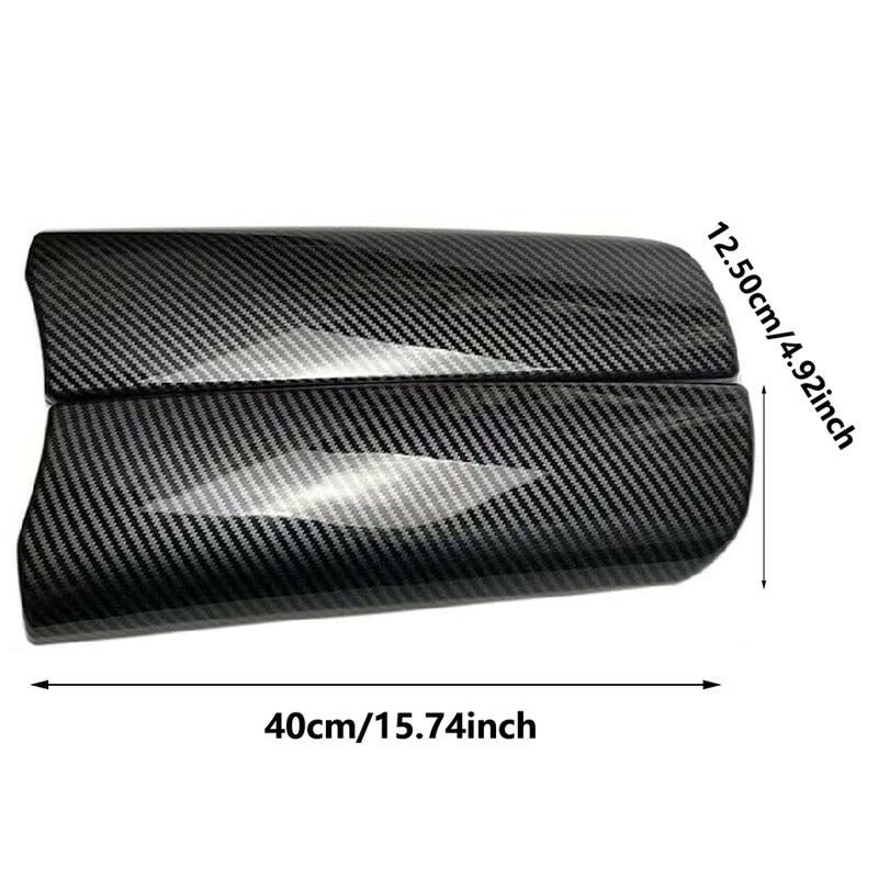 2pcs Carbon Fiber Center Console Armrest Box Cover for BMW 7 Series F01 F02 2009-2015