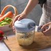 500/900 ml Knoblauchzerkleinerer, Fleischwolf, manuell drehbar, Gemüseschneider, Zerkleinerer, Slicer, Obst-Knoblauch-Zerkleinerer, Küchenhelfer, Mixer