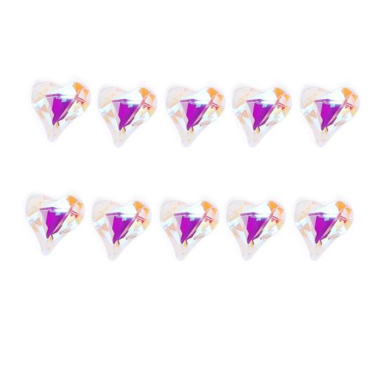 10 Stück Liebe Strass Schmuck Kreative Langlebige Acryl Zarte Fluoreszierende Schiefe Strasssteine Nagelverzierungen für Mädchen