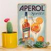 Metal Poster Wall Art, Vintage Aperol Spritz Decor, Tin Sign for Bar Kitchen