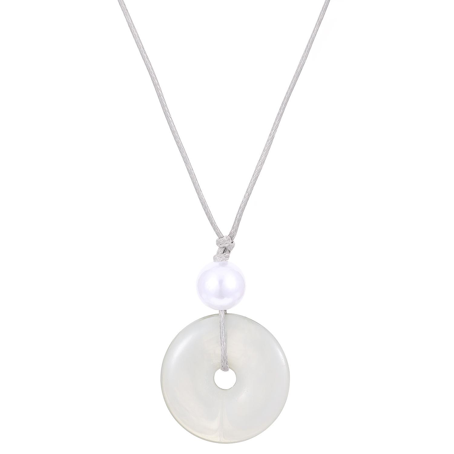 

Женское ожерелье-подвеска в китайском стиле высокого класса с пряжкой мира, плетеный регулируемый шнур, дизайн национальной волны