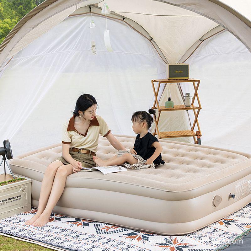 Colchonete Inflável Portátil para Camping com Montagem Automática de Barraca