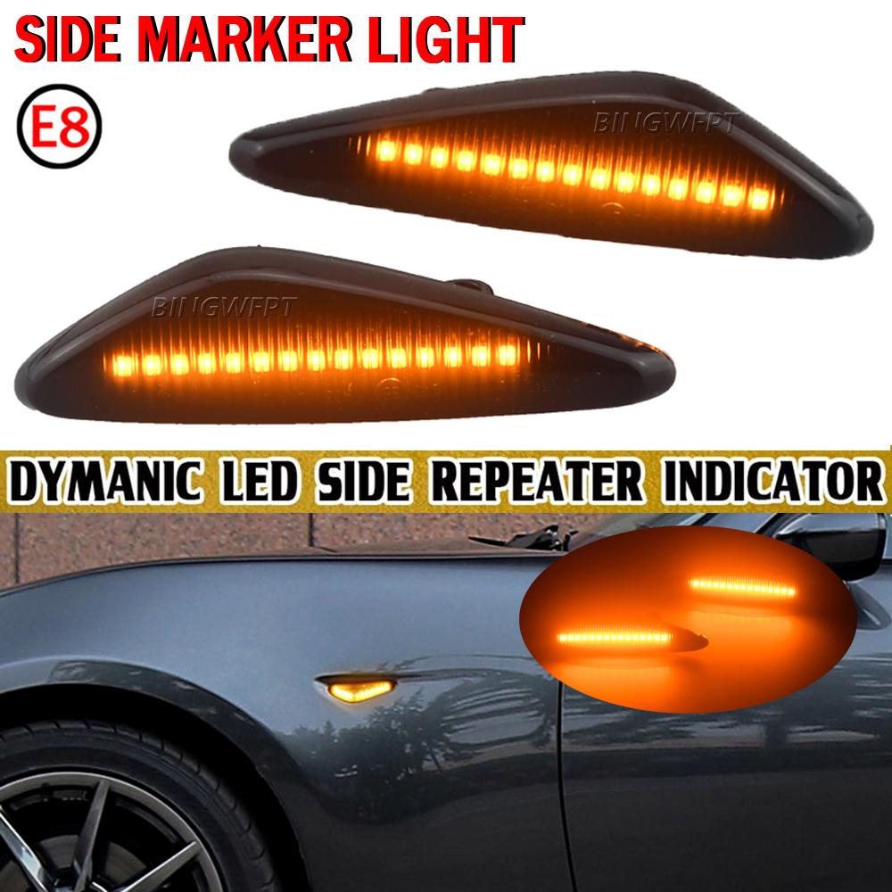 2PCS LED Side Marker Indicator Light For Mazda Miata MX5 ND RX-8 6 Atenza GH 2008-2012 5 Premacy CW 2010-2013 For Fiat Spyder