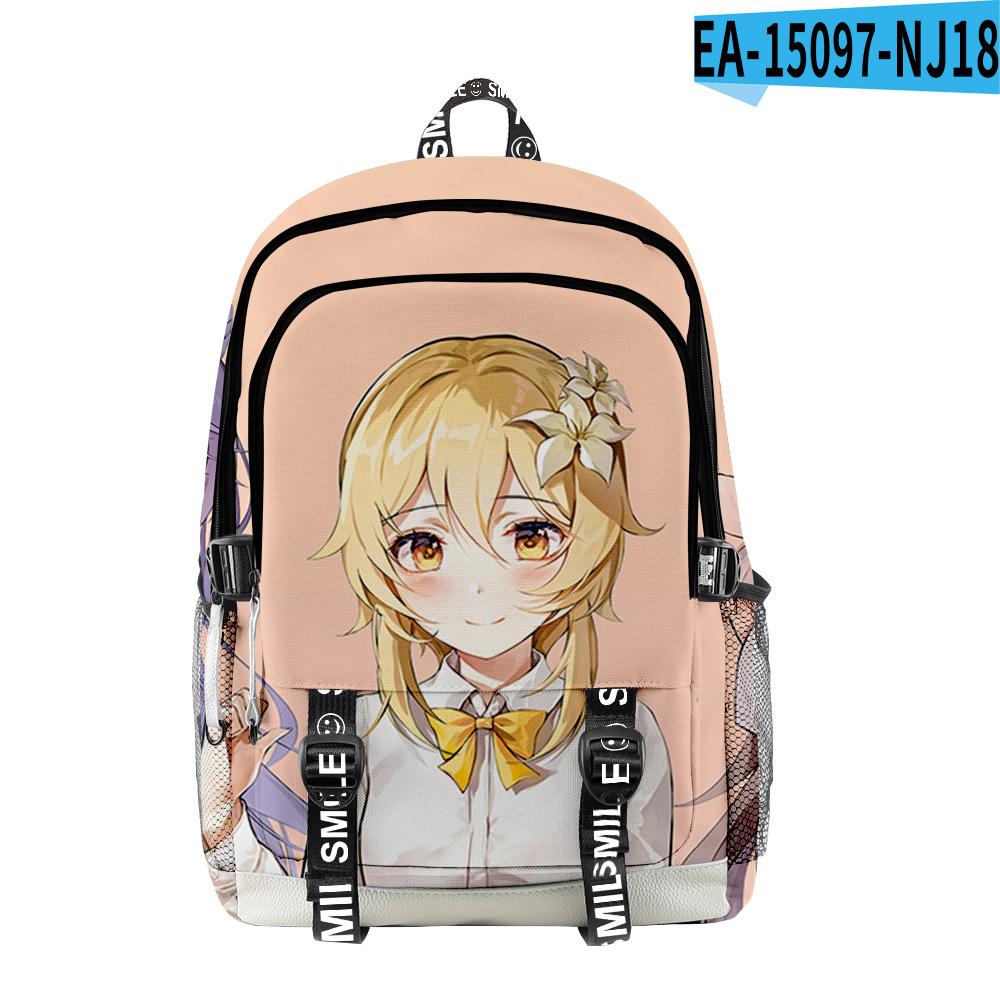 Trendy Popular Genshin Impact Student School Bags Unisex 3D Print Oxford Waterproof Notebook multifunction Travel Backpacks