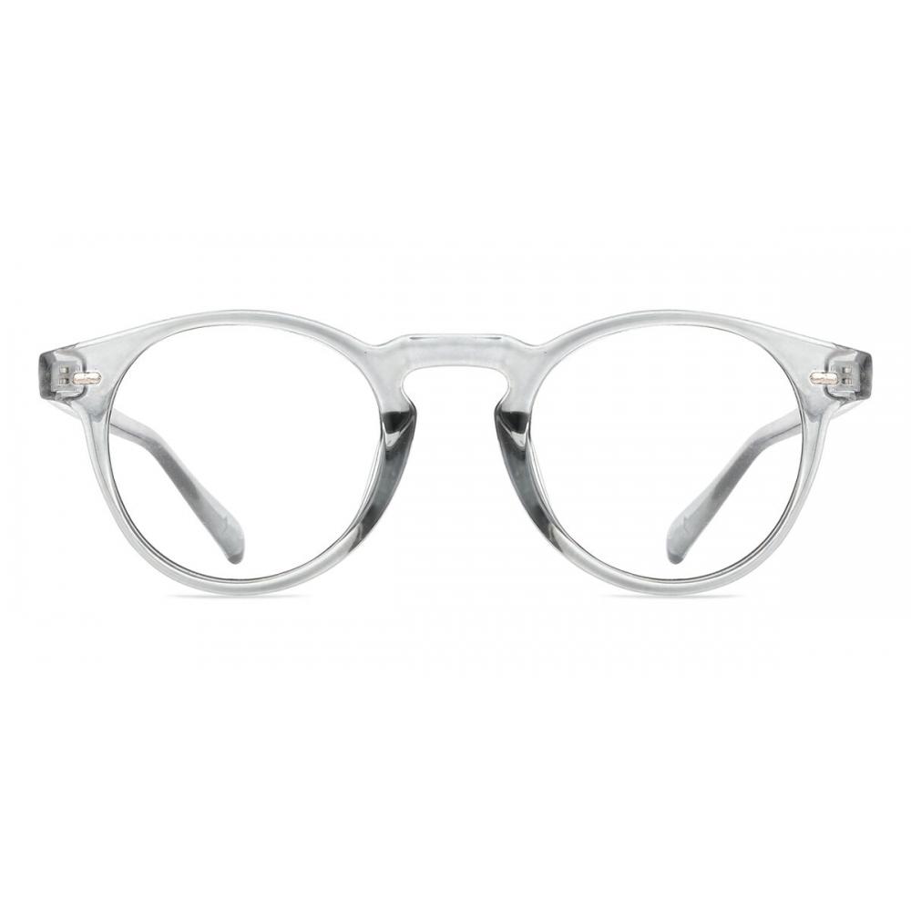 Full Rim Round Transparent Grey Smartbuy Collection Harp 3358 C3 Fashion Unisex Eyeglasses