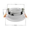 1Pcs White Black Round Light Kit Gu10 Base Lamp Holder Adjustable Ceiling Spotlight Shell Accessories