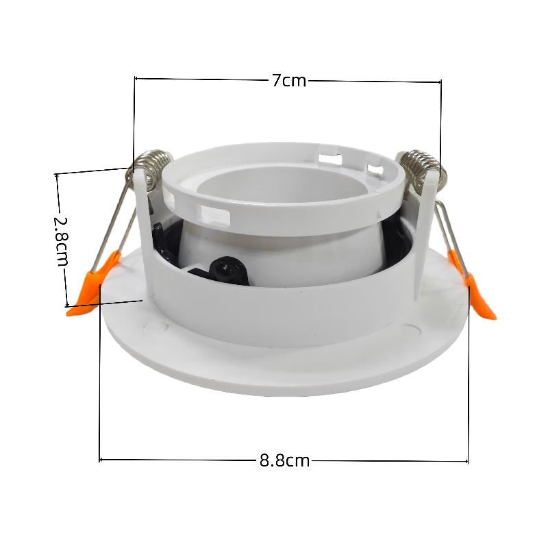 1Pcs White Black Round Light Kit Gu10 Base Lamp Holder Adjustable Ceiling Spotlight Shell Accessories
