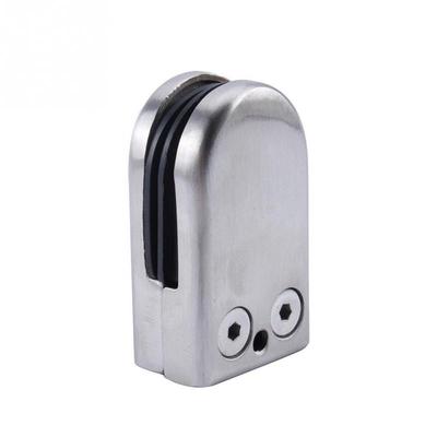 8* 6-8mm Stainless Steel 304 Glass Clamp Clips Bracket Flat Back for Handrail