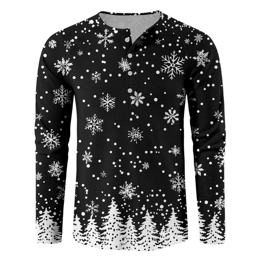 Men's Loose Casual Button Down Collar Long Sleeve Top