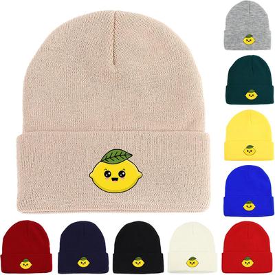 Mango Winter Knitted Cap Beanie, Cartoon Fruit Woman Cap Lightweight Soft Hip Hop Bobble Hat Knit Hat Beanie