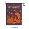 Turkey Yard Decoration Flag: Halloween Pumpkin & Thanksgiving Festival Garden Flag