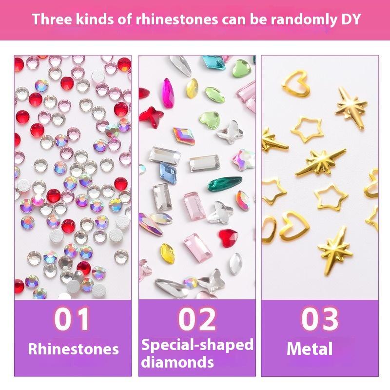 1 Set Dental Tooth Gems Crystal Diamond Heart Round Shaped Ornament Diy Tools Various Shapes Color Teeth Jewelry Denture