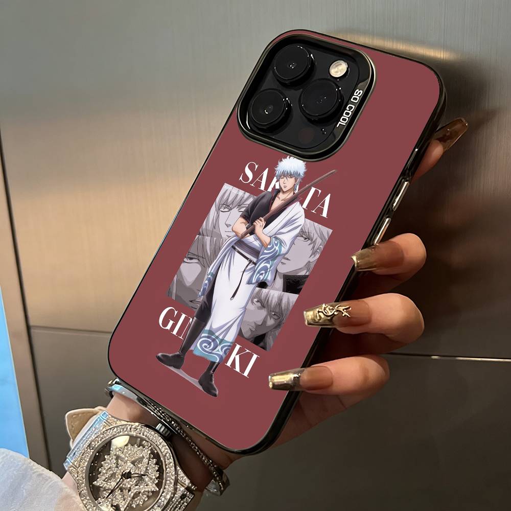 

G-Gintama-Gintoki Sakata For iPhone 17 16 15 14 13 12 11 Pro Max XS 17 Air Silicone Colored Silver Bumper Cover iPhone17