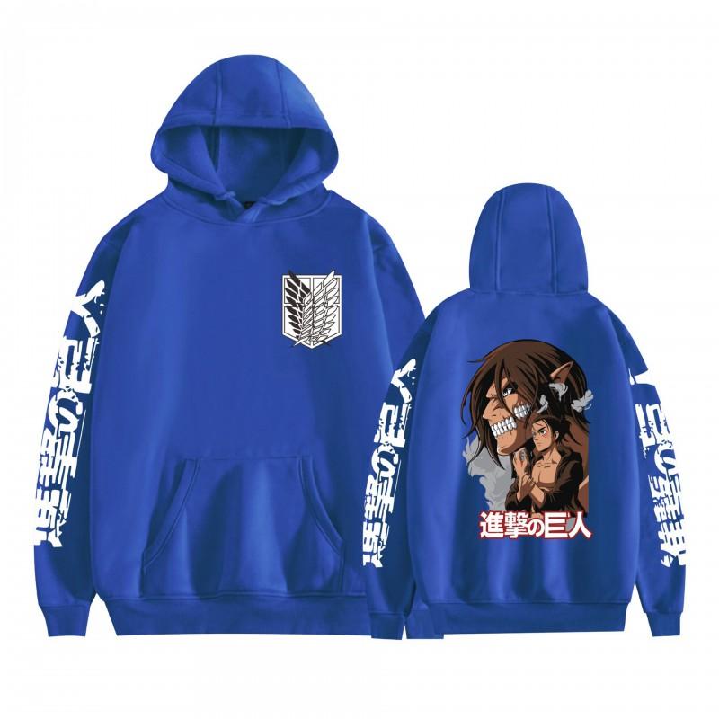 Attack On Titan Anime Hoodie Loose Fit Teens Adults Long Sleeve