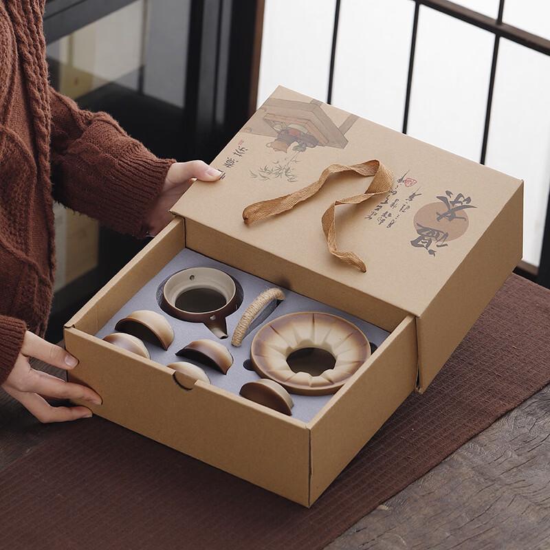 Deou Starlight Wood-Fired Ceramic Tea Set with Stove