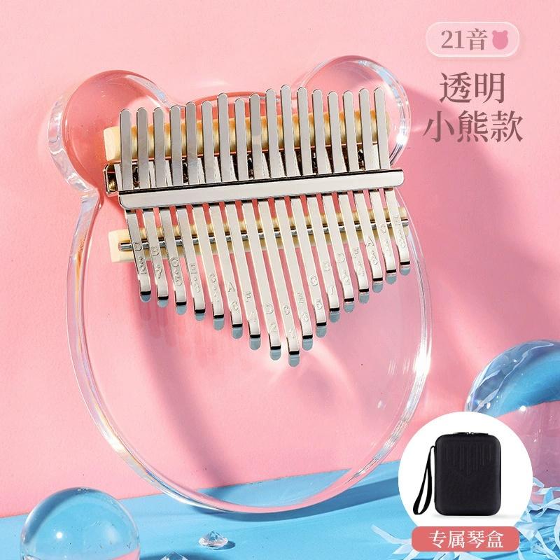 Transparent Acrylic Kalimba 21 Key Chromatic Kalimbas Beginner Thumb Piano Professional Music Keyboard Instrument Child Gifts