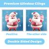 9 Sheets Christmas Window Stickers, 143pcs Reusable Static Xmas Santa Reindeer Snowman Window Decals With Snowflake, Double-Sided Winter Holiday Windo