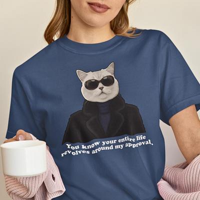 Snarky Fashion Cat T-shirt | Trendy Cat Graphic