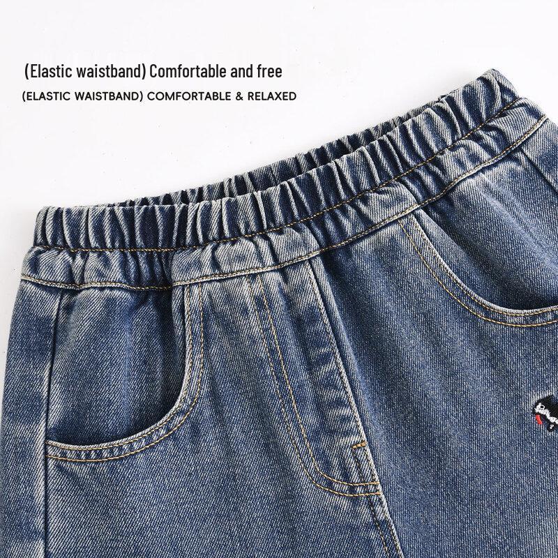 Dickies Girls' Fashion Wide-Leg Denim Jeans