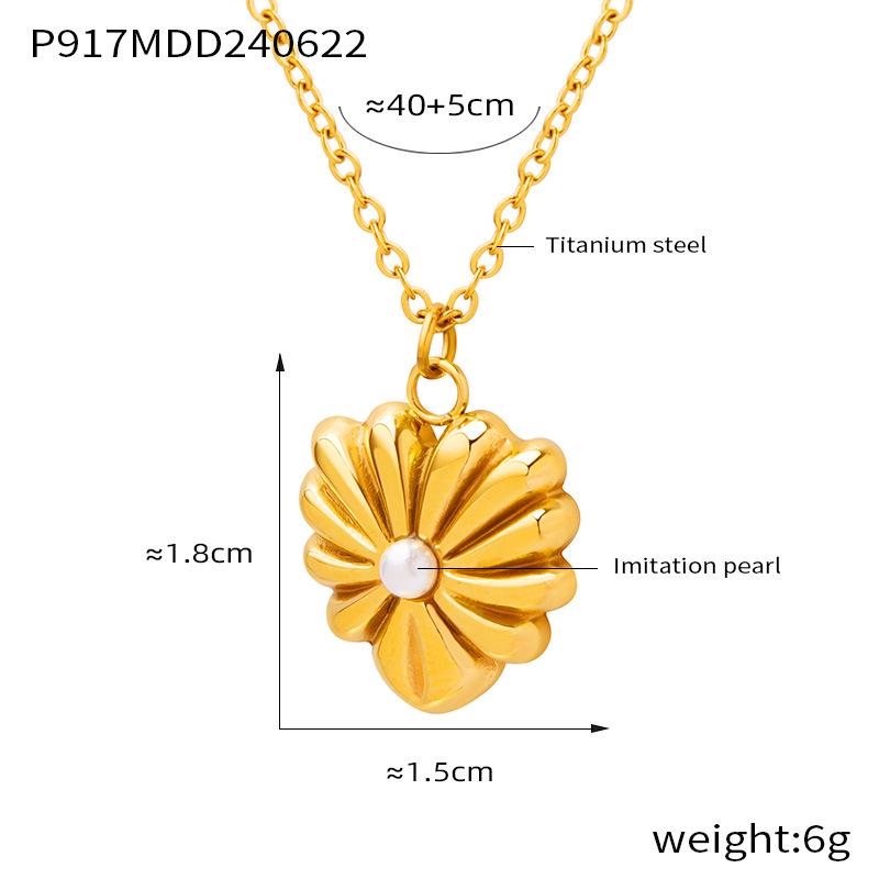 

Французский Ретро Элегантный Набор Ювелирных Изделий из Титановой Стали в Форме Сердца с Искусственным Жемчугом, с Ожерельем и Серьгами