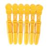 6Pcs Crocodile Hair Clip Anti slip Single Prong Hairdressing Hair Section Claw Clasps Yellow