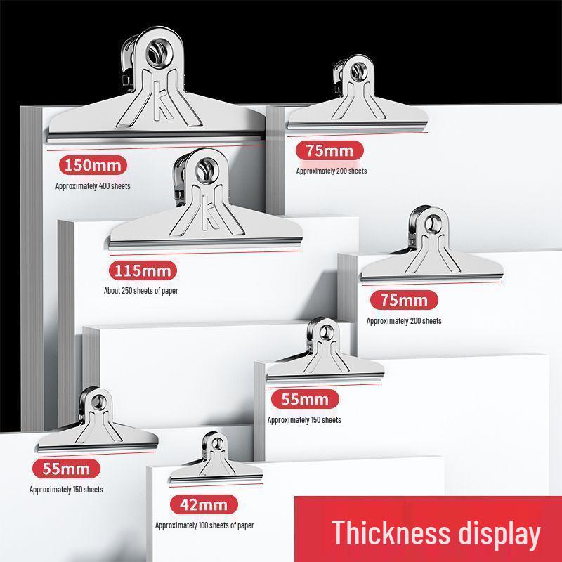 Free Shipping: Extra Large Stainless Steel Binding Clips for Household & Office